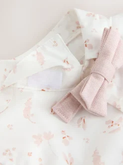 Rose - Ensemble gilet, chemise, short et cravate (3mois9ans)