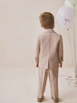 Rose - Ensemble pantalon blazer et nœud papillon (3mois à9ans)