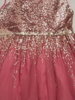 Rose - Ensemble robe Miss Waterfall à sequins et boléro en fausse fourrure