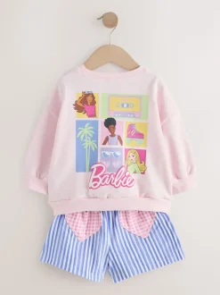 Rose - Ensemble short Barbie (3mois-7ans)