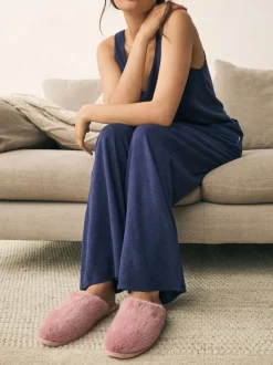 Rose - Faux Fur Mule Slippers