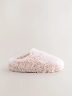 Rose - Faux Fur Mule Slippers