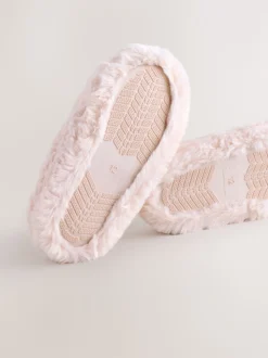 Rose - Faux Fur Mule Slippers