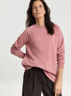Rose - JD Williams Sweat-shirt long classique à Col rond