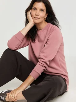 Rose - JD Williams Sweat-shirt long classique à Col rond