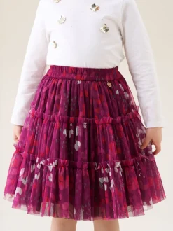 Rose - Jupe Angel & Rocket Mae en maille à imprimé fleuri