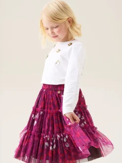 Rose - Jupe Angel & Rocket Mae en maille à imprimé fleuri