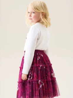 Rose - Jupe Angel & Rocket Mae en maille à imprimé fleuri