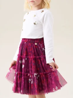 Rose - Jupe Angel & Rocket Mae en maille à imprimé fleuri