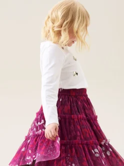 Rose - Jupe Angel & Rocket Mae en maille à imprimé fleuri