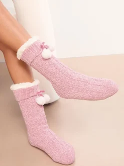 Rose - Lipsy Chaussons Chaussettes douillettes en chenille