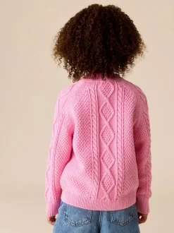 Rose - Little Bird by Jools Oliver Cardigan en Coton Torsade