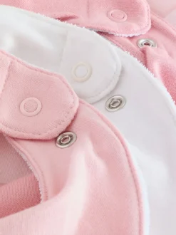 Rose - Lot de 5 bavoirs pour bébé