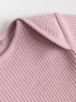 Rose - Lot de 5 bodies bébé à manches courtes