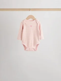 Rose - Lot de 5 bodys à manches longues pour bébé