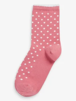 Rose - Lot de 7 chaussettes de cheville Cotton Rich Pretty