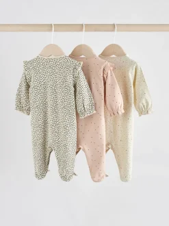 Rose - Lot de 3 dors-bien bébé avec turbans assortis (0mois2ans)