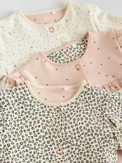 Rose - Lot de 3 dors-bien bébé avec turbans assortis (0mois2ans)