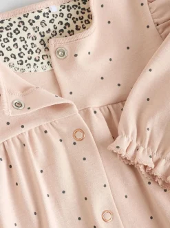 Rose - Lot de 3 dors-bien bébé avec turbans assortis (0mois2ans)