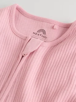 Rose - Lot de 5 dors-bien sans pieds zippés pour bébé (0mois3ans)