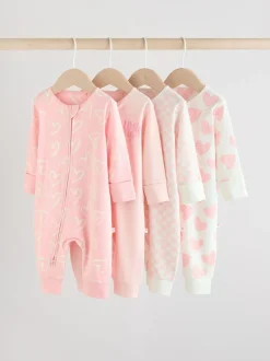Rose - Lot de 4 dors-bien zippés pour Bébé Imprimé (0mois à3ans)