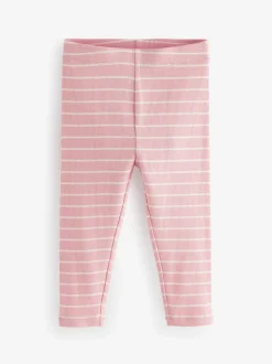 Rose - Lot de 5 leggings côtelés (3mois-7ans)