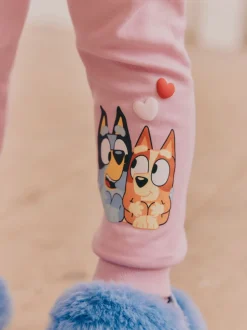 Rose - Lot de 2 pyjamas Snuggle à manches longues Bluey 100 % coton(12mois -8ans)