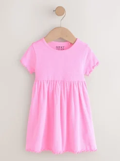 Rose - Lot de 2 robes côtelées à manches courtes (3mois7ans)