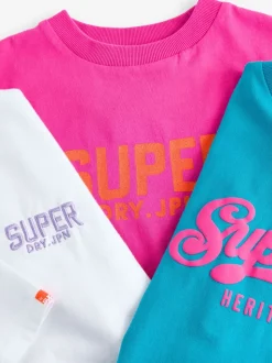 Rose - Lot de 3 t-shirts Superdry