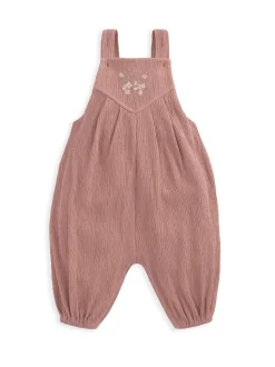 Rose - Mamas & Papas Ensemble salopette et body rose 100% coton effet froissé