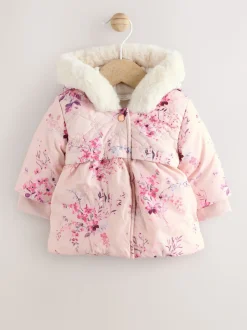 Rose - Manteau Bébé fleuri (0mois-2ans)
