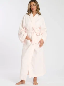 Rose - Peignoir Loungeable gaufré 100% coton