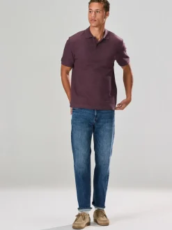 Rose - Polos texturé Coupe classique