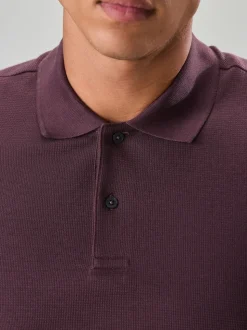 Rose - Polos texturé Coupe classique