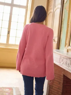 Rose - Pulls Seraphine Grossesse et Allaitement en Coton croisé