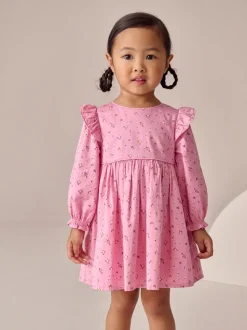 Rose - Robe à manches longues à volants (3mois8ans)