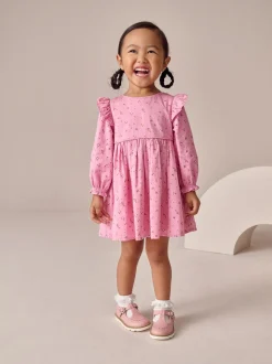 Rose - Robe à manches longues à volants (3mois8ans)