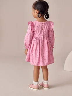 Rose - Robe à manches longues à volants (3mois8ans)