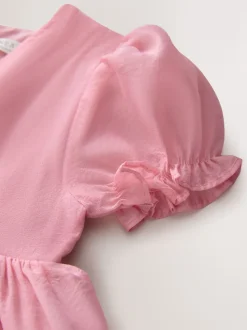 Rose - Robe corsage à fleurs (3mois-8ans)