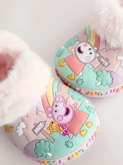 Rose - Sabots chaussons doublés confortables Peppa Pig