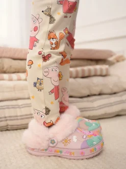 Rose - Sabots chaussons doublés confortables Peppa Pig