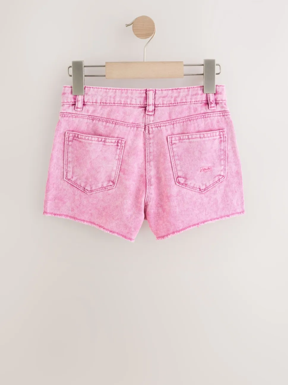 Rose - 100Shorts en coton % Frayed Edge Distressed (3-16yrs)