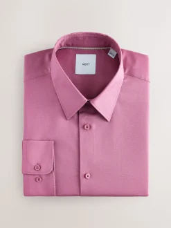 Rose - Slim Fit (Slim Fit) - Chemise élégante texturée facile d’entretien à poignets simples