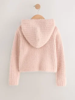 Rose - Sweat-shirt à capuche zippé moelleux (3-16ans)