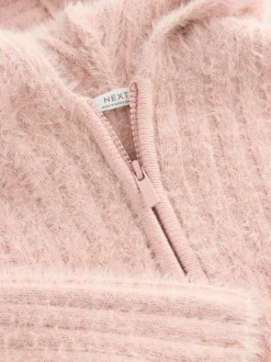 Rose - Sweat-shirt à capuche zippé moelleux (3-16ans)