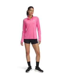 Rose - Sweat-shirt Under Armour Tech Twist 1/2 zippé
