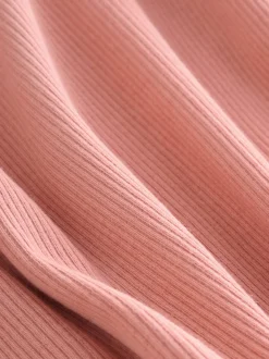 Rose - Top côtelé à manches longues (3-16ans)