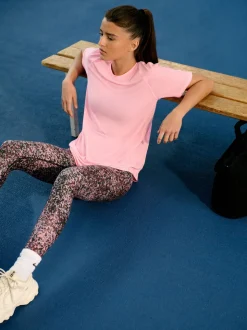 Rose - T-shirt Active à manches courtes à col rond