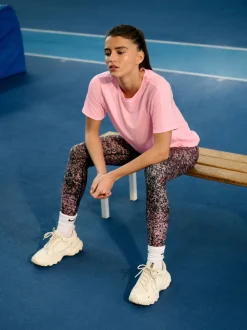 Rose - T-shirt Active à manches courtes à col rond