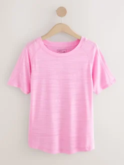 Rose - T-shirt léger à manches courtes Col rond Active